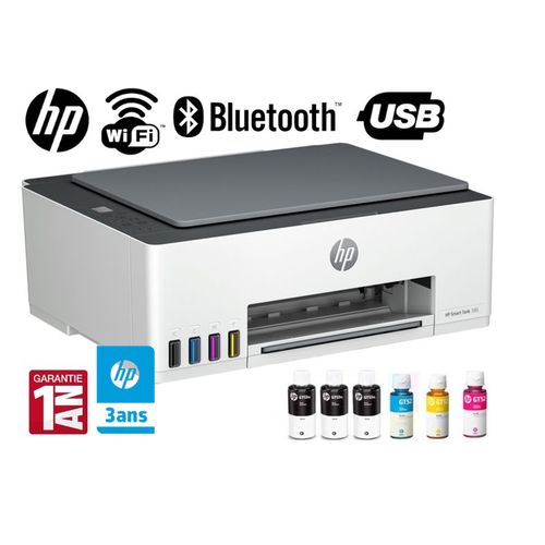 Imprimante HP 580 Smart Tank COULEUR 3EN1 / WIFI + 6 Bouteilles d'encre HP 